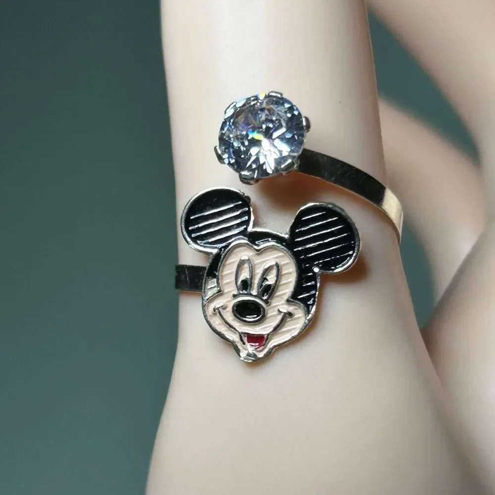 Adjustable Mickey Mouse Ring 925 Sterling Silver